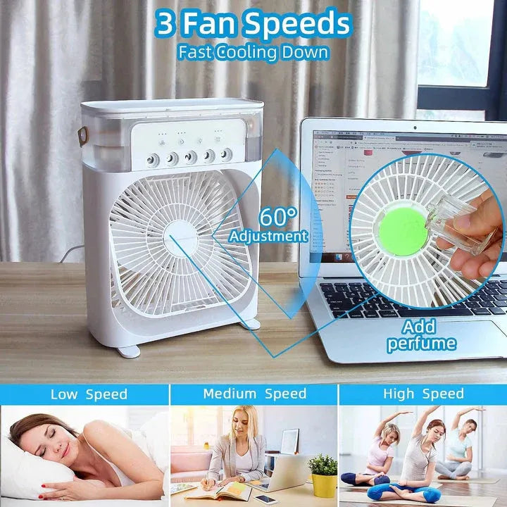 10-Inch Desktop Humidifier Fan – Portable Mist coloor fan